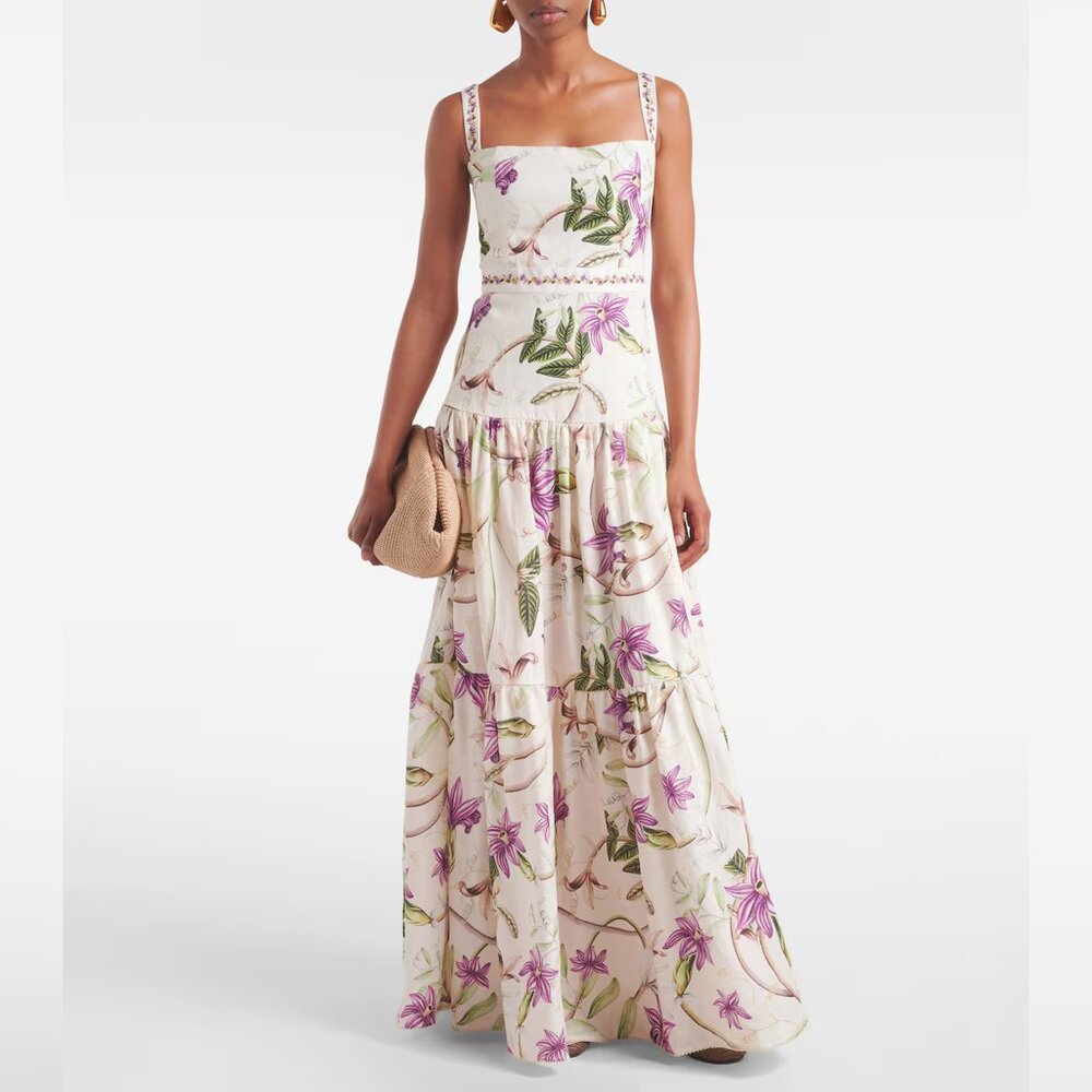 Agua by Agua Bendita Lima printed cotton maxi dress